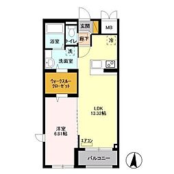 ユートリーパークマンション 1LDKの間取図画像