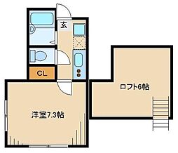 BestStage日進 1Kの間取図画像