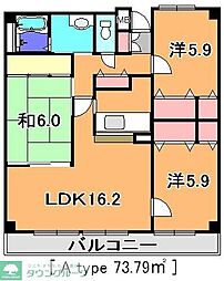 アイングレース八千代 3LDKの間取図画像