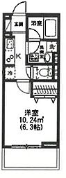 エスペランサ 1Kの間取図画像