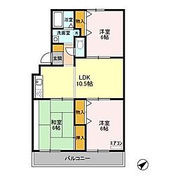 サンパール八千代 3LDKの間取図画像