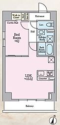 ラ・ヴェール広小路 1LDKの間取図画像
