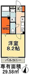 ヴェルデカーサ 1Kの間取図画像