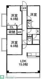 サエラ八千代台 3LDKの間取図画像