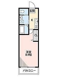 ベラ・フォルム 1Kの間取図画像