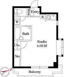 アンシャンテ21 ワンルームの間取図画像