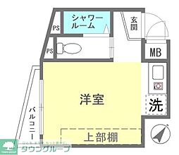 シティープラザ船橋 ワンルームの間取図画像
