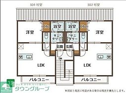 レガロ前原Shiki 1LDKの間取図画像
