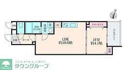 ミリアビタ習志野駅前 1LDKの間取図画像