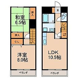プラーティット本中山 2LDKの間取図画像