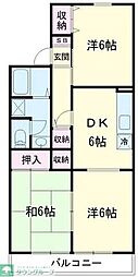 エスポワール3 3DKの間取図画像