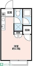 サンクレエル船橋 ワンルームの間取図画像