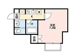 (仮)八千代市上高野共同住宅 1Kの間取図画像