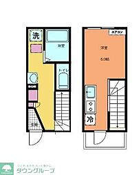 Calm NEST 1Kの間取図画像