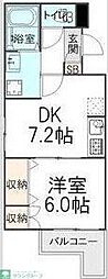 ヴランドール船橋本町 1DKの間取図画像