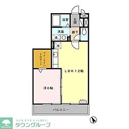 アベニューサイド本郷 1LDKの間取図画像