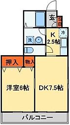 サンハイツ 2Kの間取図画像