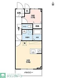 ルイール 1LDKの間取図画像