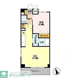 GRACE7 1LDKの間取図画像