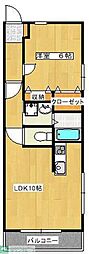 ベストナインイーストマンション 1LDKの間取図画像
