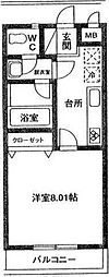 カーム習志野台 ワンルームの間取図画像