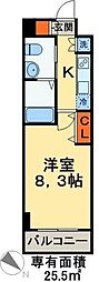 ヒューマンハイム幕張本郷 1Kの間取図画像