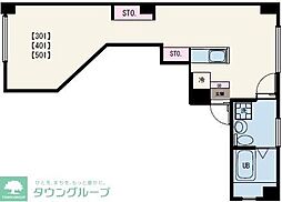 大久保ビル ワンルームの間取図画像