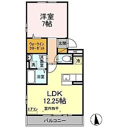 サニーコート 1LDKの間取図画像