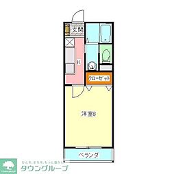プライマル・スパイア 1Kの間取図画像