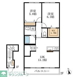 グランヴィラ 2LDKの間取図画像