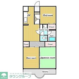 メゾンドール・カムイα館 3DKの間取図画像