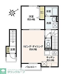Ｌｉｌｙ津田沼 2階1LDKの間取り