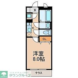 グランメゾン志津 1階1Kの間取り