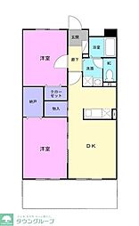 フルーエント芝山 1階2SLDKの間取り