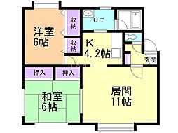 間取図画像 2LDK