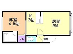 間取図画像 1LDK