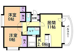 間取図画像 2LDK