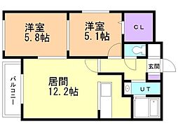 間取図画像 2LDK