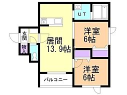 間取図画像 2LDK