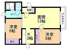 間取図画像 2LDK