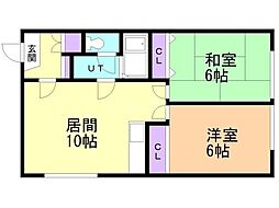 ベーシック78 2LDKの間取図画像