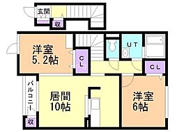 間取図画像 2LDK