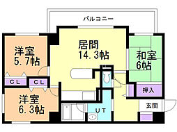 間取図画像 3LDK