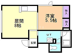 リージェント山の手 1LDKの間取図画像