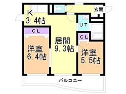 間取図画像 2LDK