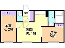 間取図画像 2LDK