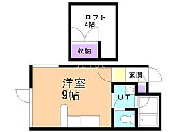 マイハウス前田 ワンルームの間取図画像