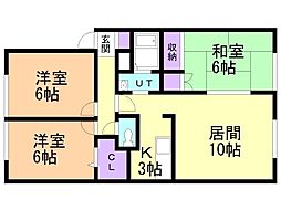 ソフィール・西宮の沢 3LDKの間取図画像