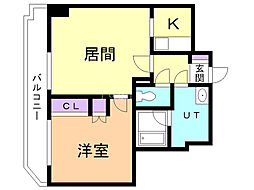 シェイクスピア宮の沢 1LDKの間取図画像