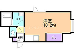フロントアベニュー ワンルームの間取図画像